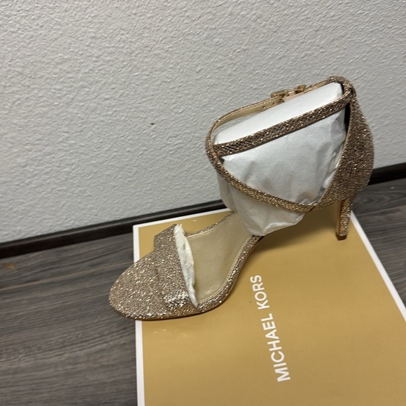 Michael Kors Ava Mid Sandal Glitter Mesh - Picture 6 of 7